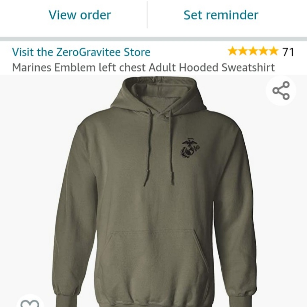 XL Marines Hoodie New in packaging